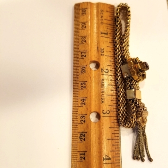 Rare antique/vintage victorian slide bracelet with red stone and seed pearls GF - Picture 4 of 4